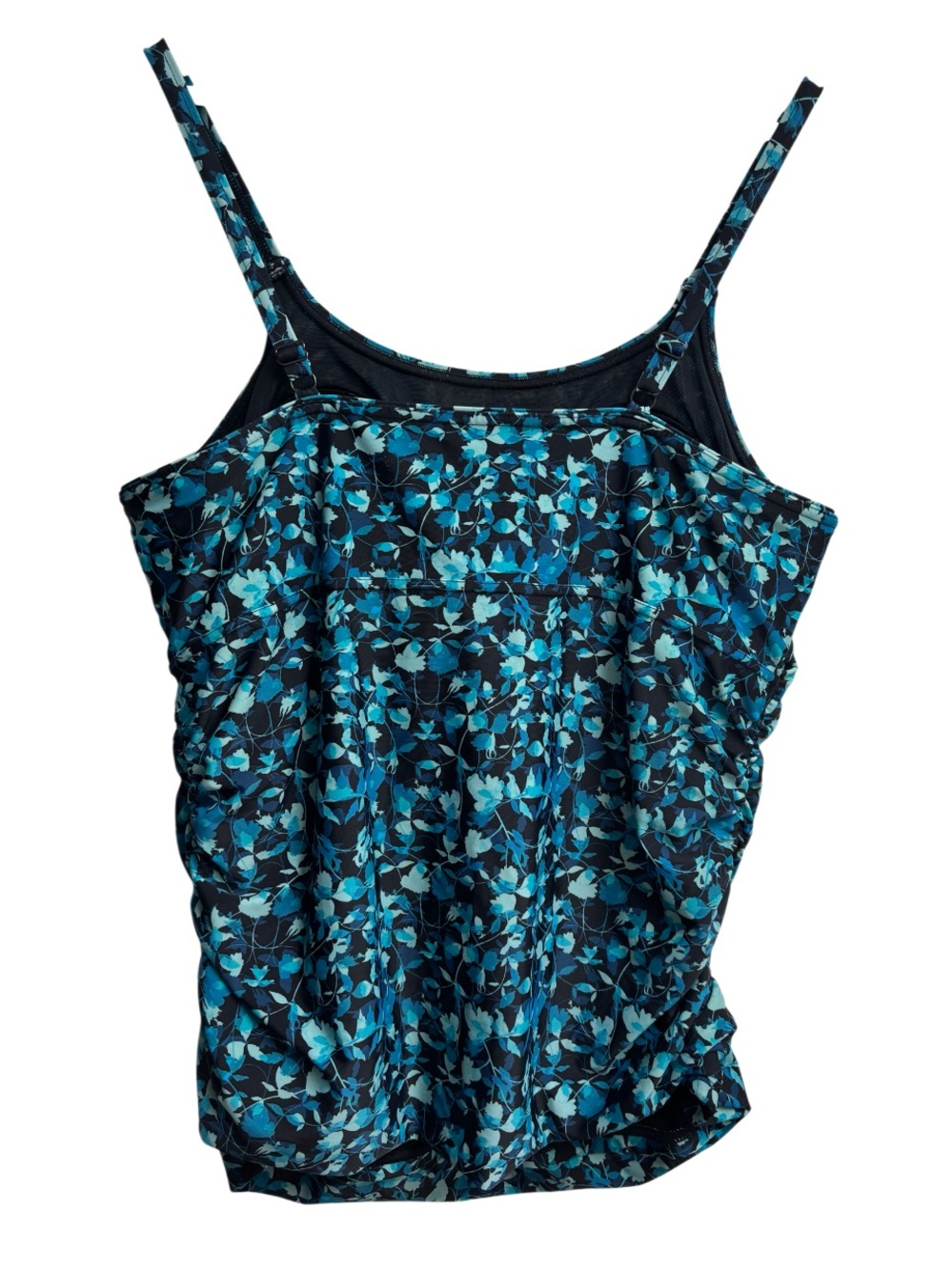 Coldwater Creek | Floral Tankini Swim Top | Built-In Bra Ruched Sides | Size 14 - Picture 5 of 5